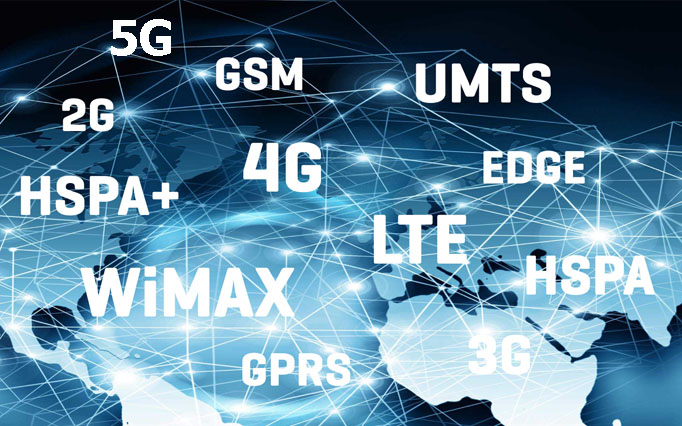 مقایسه شبکه‌های 4G، 3G، 2G، 1G و 5G