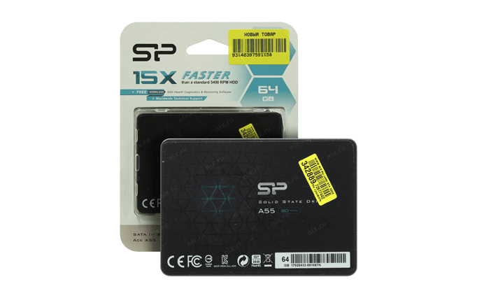 هارد SSD Silicon A55 3D Nand 512Gb